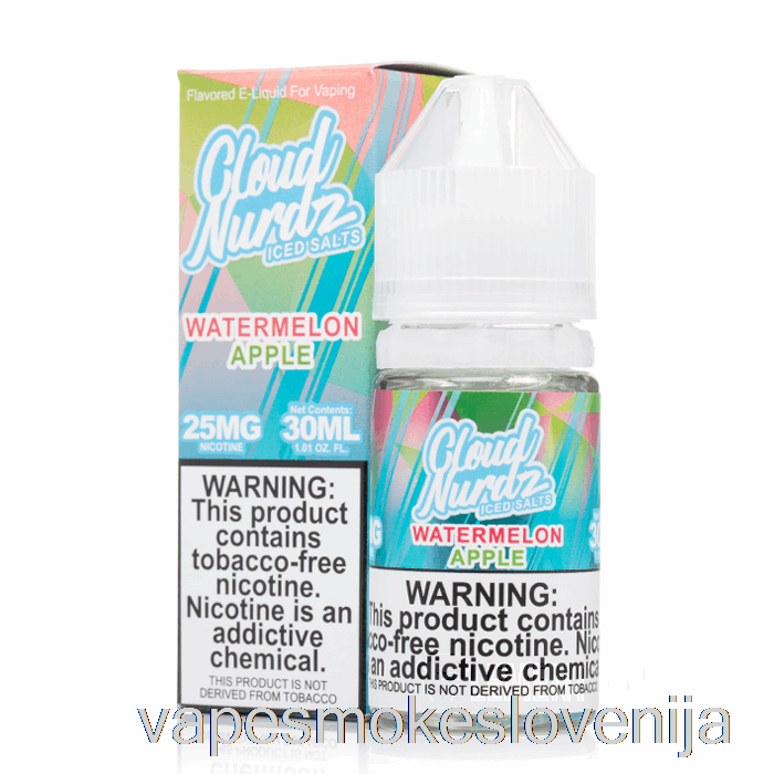 Vape Za Enkratno Uporabo Ledena Lubenica Jabolko - Oblak Nurdz Soli - 30ml 25mg